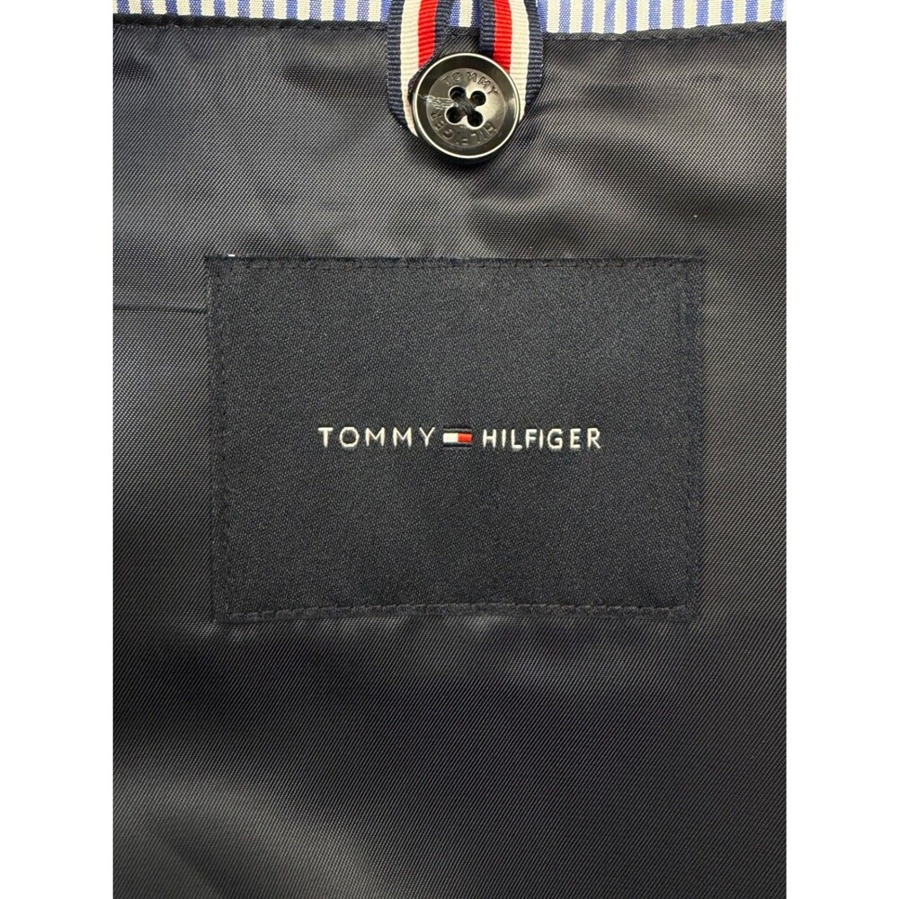 $395 NEW TOMMY HILFIGER Mens 44L Black Soft Modern Fit 38" Long OverCoat Jacket - Picture 3 of 7